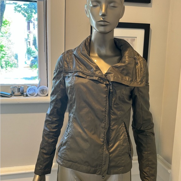 MACKAGE GREY LIGHWEIGHT MOTORCYCLE BIKER  bomber motorcycle jacket small - Picture 11 of 13